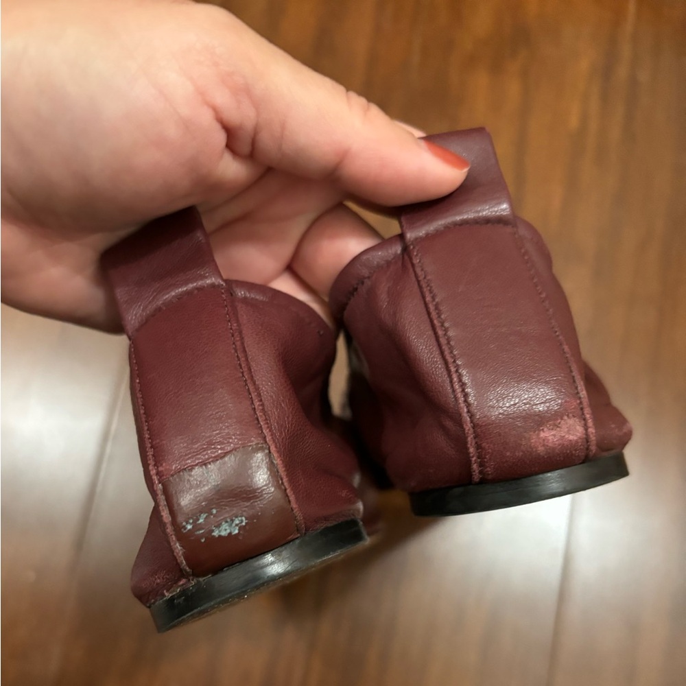 Old Céline burgundy leather bell ballet flats -size 39 - Picture 7 of 9